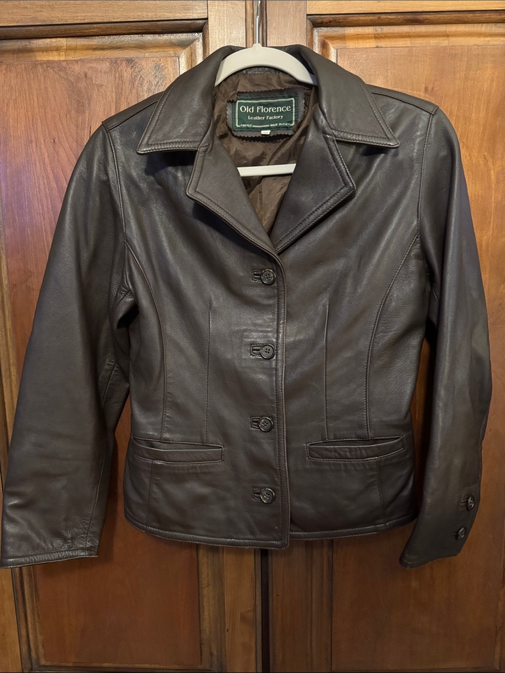 Old Florence Leather Factory Genuine Leather Blazer-style Jacket size 38 / med